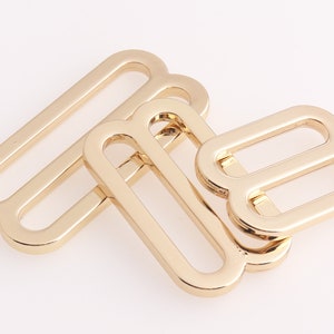 Strap Adjuster Slide Buckle Belt Buckle Tri-Glide Slider Webbing Slider Buckle for Bags Hardware Gold 8pcs