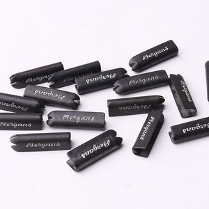 50pcs Black Ribbon Clamp End Crimp End clip Cord crimp ribbon clip Ribbon End Crimp Clamp for Leather Cord Ribbon