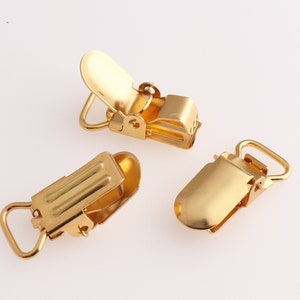 Suspender Clips Bib Clips Pacifier Clips Suspender Hardware Paci Holder Dummy Clips for 11mm Straps 30pcs