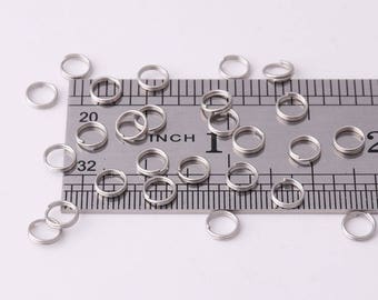 200pcs 5mm Double Jump Rings Split Rings Silver Jump Ring Bulk Jump Rings Small Split Rings Jewelry Findings Jewelry Making
