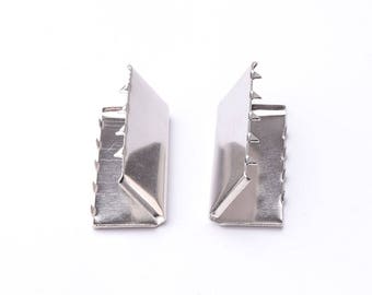 30pcs platte lint einde klem snoer plooien End Caps lint Crimp snoer End caps lint eindparels Cap Crimp
