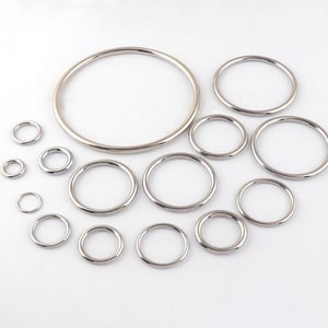 Silver O Ring Bag Hardware Big O Ring Buckles Purse Handle Handbag Alloy Rings 90/50/45/38/35/30/25/23/20/19/15/13/10mm(inner)