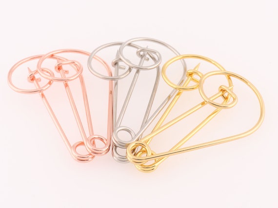 Rose Gold Safety Pins Large Pins Brooches Pins Kilt Pins -  Israel