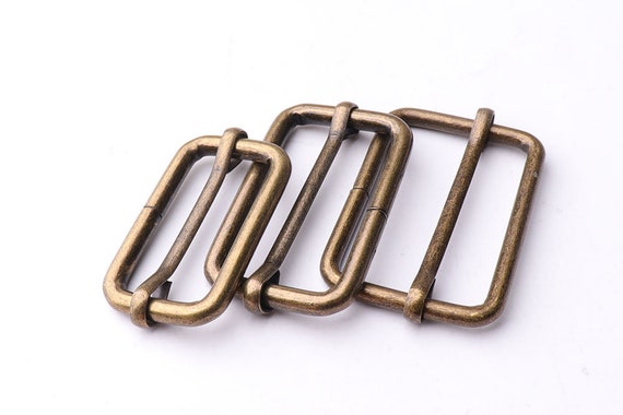 Rectangular Slider 1/" Buckle Movable Pin Adjuster Metal Anti-Brass 10 //20 pcs