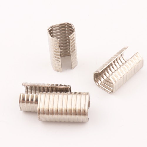PATIKIL 20Pcs Gold Stainless Steel Rectangular Clasp Tips