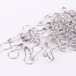 Safety Pins Hang Tag Pin Bulb Pin Markers Gourd Pins Pear Safety Pins Knitting Pin Stitch Markers Silver 100/500pcs