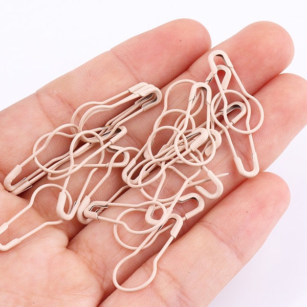 100pcs Safety Pins light pink Coiless Safety Pins Bulb Safety Pins Pear safety pins knitting pin Removable Stitch Markers