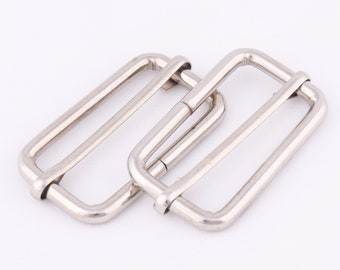 Belt Buckle Strap Adjustable Buckle Slide Buckles Purse/Cloth Hardware for 40mm Webbing 12pcs