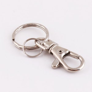 120PCS Swivel Lanyard Snap Hook With Key Rings, Metal Swivel Hooks Keychain  Hook 