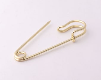 10pcs oro de seguridad pines 64mm 75mm Kilt Pins Broches más grandes pines de seguridad broche pin de seguridad de metal Pines de barra