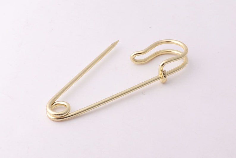10pcs Gold Safety Pins 64mm 75mm Kilt Pins Broochs Larger Safety Pins Brooch Pin metal safety pins Bar Pins