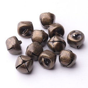 30pcs 11mm bells Bronze Jingle Bells christmas bells Charm Beads decorative bells sound bells bulk jingle bells jewelry findings