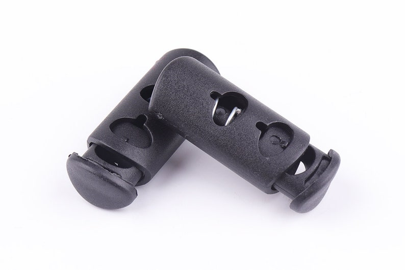 Black Cord Locks for Paracord 2 Hole Barrel Cord Locks Plastic Etsy