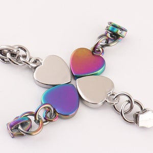 Zippers ,zipper pull with heart-shaped pendants metal  Zipper for Clothing, Bag, Hardware Accessories 6pcs