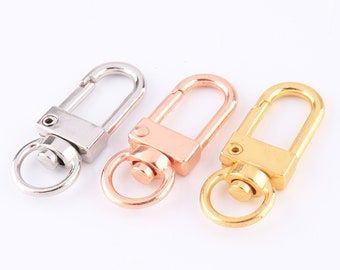 Swivel clasp clips bag strap clasp trigger hooks snap swivel hooks bag hardware gold/rose gold/silver 9mm hook 10pcs