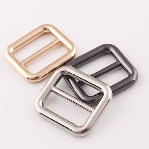 Rectangular Adjuster buckle Metal Slide Buckle adjuster slide buckle Strap buckle Strap slider strap adjuster for leather 6pcs