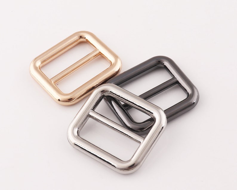 Rectangular Adjuster buckle Metal Slide Buckle adjuster slide buckle Strap buckle Strap slider strap adjuster for leather 6pcs