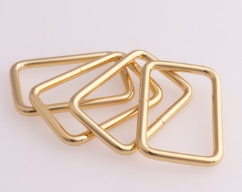 Rectangular Buckles Purse Ring Strap Rectangle Ring Purse Handbag Connector Ring Leather Craft Hardware 33mm inner 20pcs