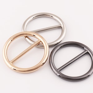 Silver buckle Buckle Strap Buckles  Belt Buckle Adjuster buckle Round Metal Slide Buckle adjuster slide buckle for bags fingdings 4pcs