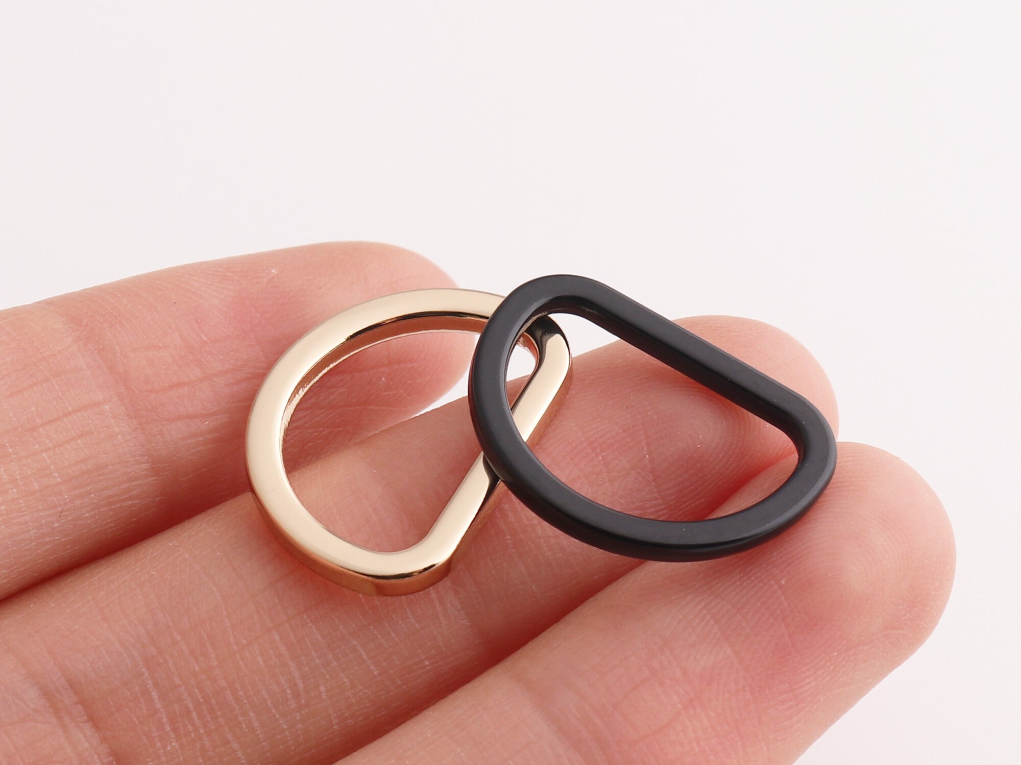 Metal D Rings 1 Inch Strap Ring Purse Rings Flat Connector Rings D Shaped  Buckle-strap Purse Hardware Finding for Purse Clasps Ring Hardware 