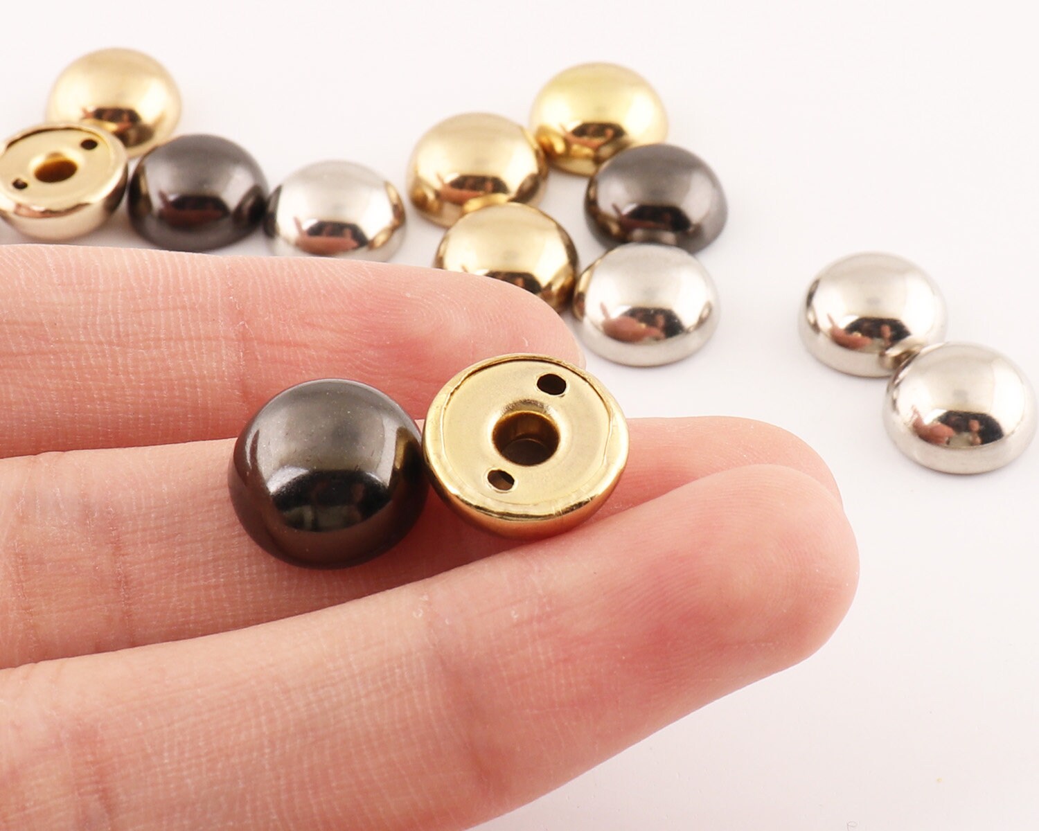 Round Dome Double Cap Rivets Rapid Studs Leather Craft Cap