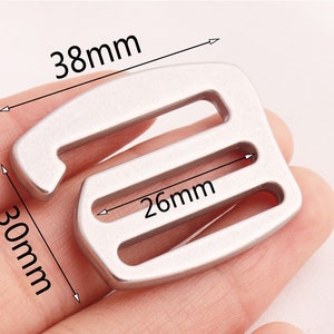 G Hook Metal Belt Buckle Backpack Strap Buckle Bra Slider Adjuster Belt Slider Matte Silver 1''inch25mm 6pcs image 4