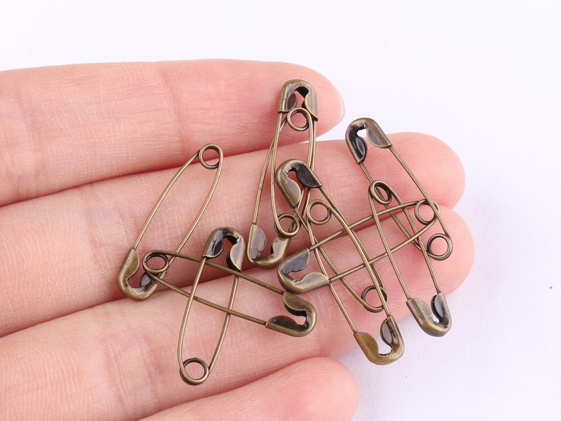 Bronze Safety Pins Hang Tag Pins Quilting Kilt Pins Brooch Etsy