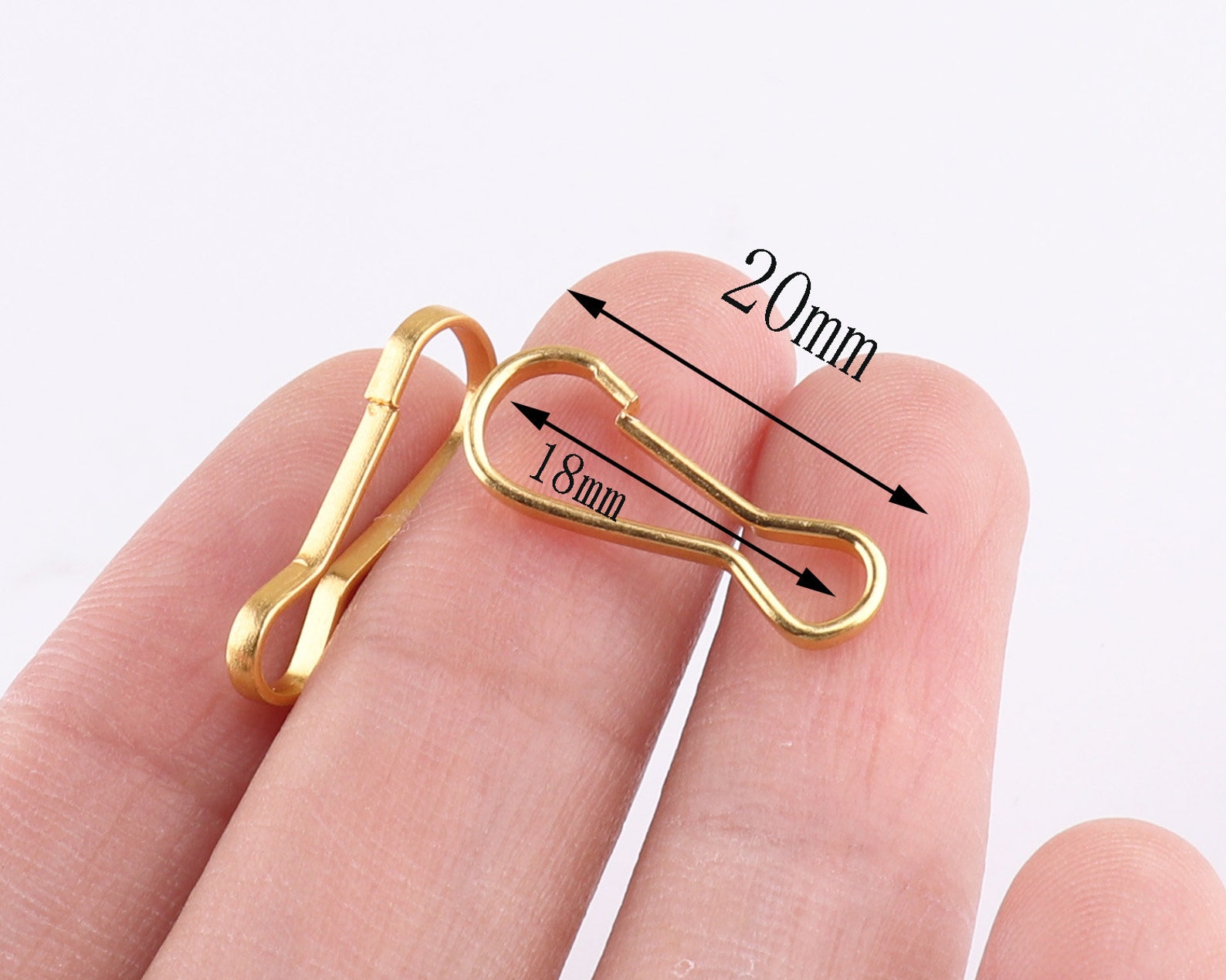 18mm Gold Snap Lanyard Clips Closure Carabiner Clasps Lanyard Etsy