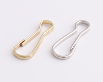 30pcs 20mm*18mm Silver lanyard clips gold Lanyard snap clip hooks Lanyard clasp lanyard snap hooks spring clips jewelry clasp