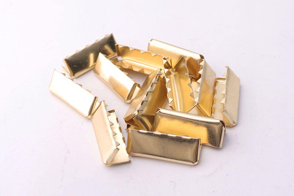 Aazon.co: ECSiNG 30pcs 10x15 Bronze Ribbon Crip Ends Brass Crip
