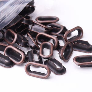 50set Oval Eyelet Grommets with washer 7mm*14mm Copper Grommets Eyelets Metal eyelets For bag purse making