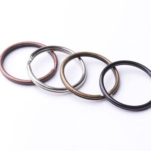 10pcs 30mm Split Key Ring Silver Bronze Copper Black keyrings large split ring key chain ring Key Chain Key Fob Ring Key Ring Findings