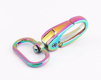 1"inch(26mm) Swivel Clasp rainbow swivel hook Purse Clasp Push Gate Snap Hook Swivel Lobster Clasp for purse making purse hook