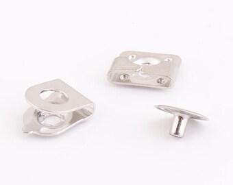 50set Silver hook and eye Metal Hook and Eye clasp Hook and Eyes Fasteners for Trouser and Skirts