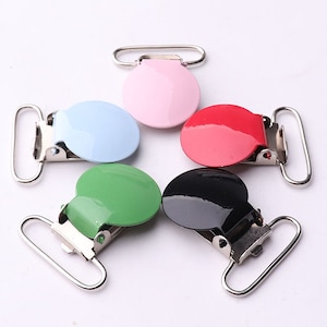 10pcs Colorful Pacifier Clips Suspender Clip Bib Clip Pacifier Clips KAM Clips Paci Clip Mitten Clips baby pacifier clip Dummy Clip