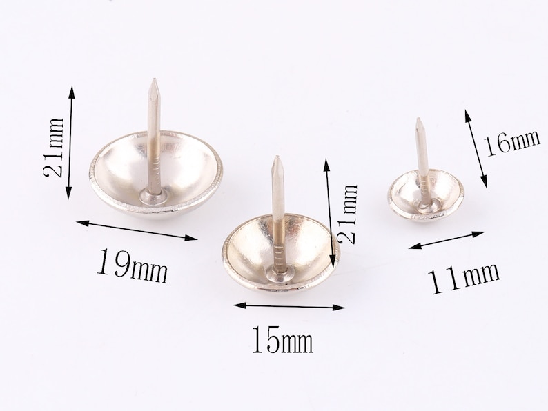 50pcs Silver Upholstery Tacks Push Pins Decorative Nails Etsy