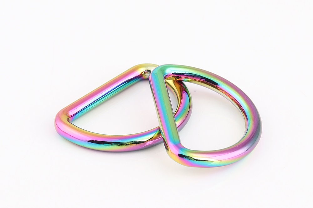 Color D Rings 4pcs Rainbow D-rings 1inch D-ring Findings d ring | Etsy