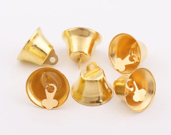 jingle Jingle Bells or 26mm cloches cloches de Noël de breloques bijou de Jingle Bell pendentifs Breloques Perles grelots décoratifs