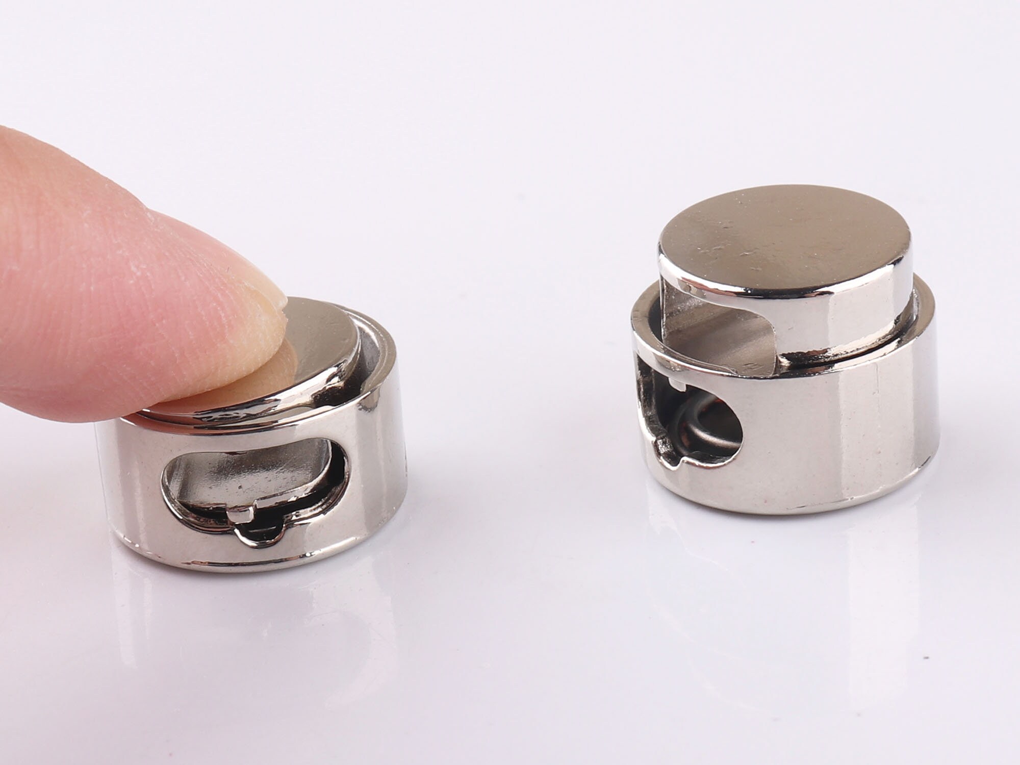 Silver Cord Locks Single Holes Spring Para Cord Lock Round Etsy