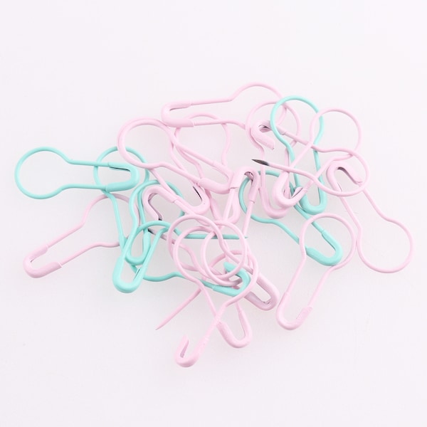 100/500pcs Baby pink Safety Pins Coiless Safety Pins Bulb Safety Pins Pear safety pins knitting pin Removable Stitch Markers