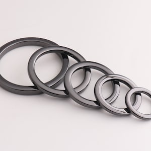O Rings Purse Ring Buckle Flat Round Rings Purse Strap Connector Rings Bag Hardware Gunmetal More Size 8pcs