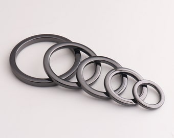 O Rings Purse Ring Buckle Flat Round Rings Purse Strap Connector Rings Bag Hardware Gunmetal More Size 8pcs