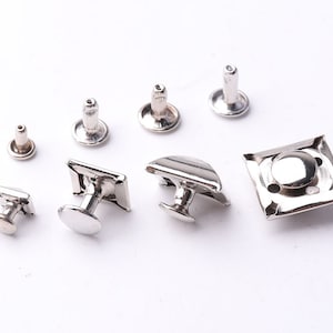 30pcs Pyramid Rivets Studs 7mm 12mm 15mm 17mm Rapid Rivets Punk Rock Leathercraft Rivet for Purse making Handbags Decorations