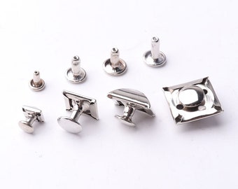 30pcs Pyramid Rivets Studs 7mm 12mm 15mm 17mm Rapid Rivets Punk Rock Leathercraft Rivet for Purse making Handbags Decorations
