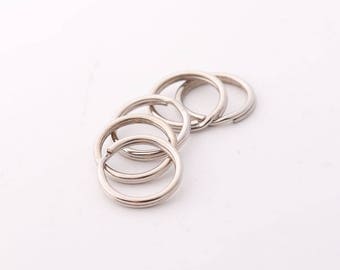 50pcs 12mm/15mm Split Key Ring Bulk Split Ring Split Jump Rings Double Loop Split Rings Jewelry Making Supplies Key Ring Findings