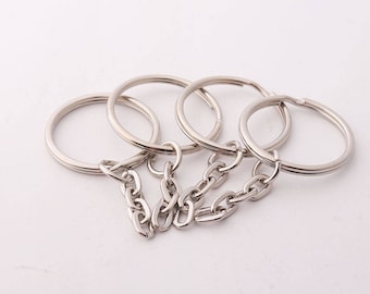 Key Chain Split Ring with Extension Chain Split Key Ring with Chain Keychain Rings key ring chains Keychain Findings