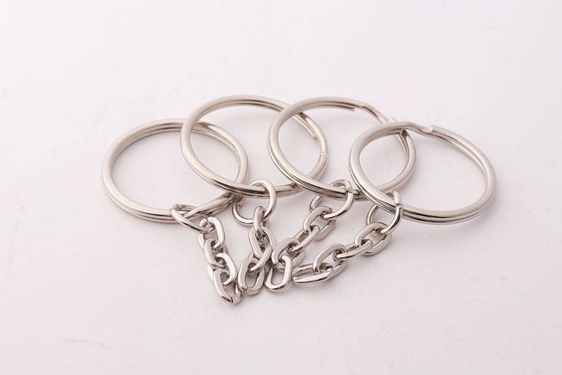 Key Chain Split Ring With Extension Chain Split Key Ring With Etsy