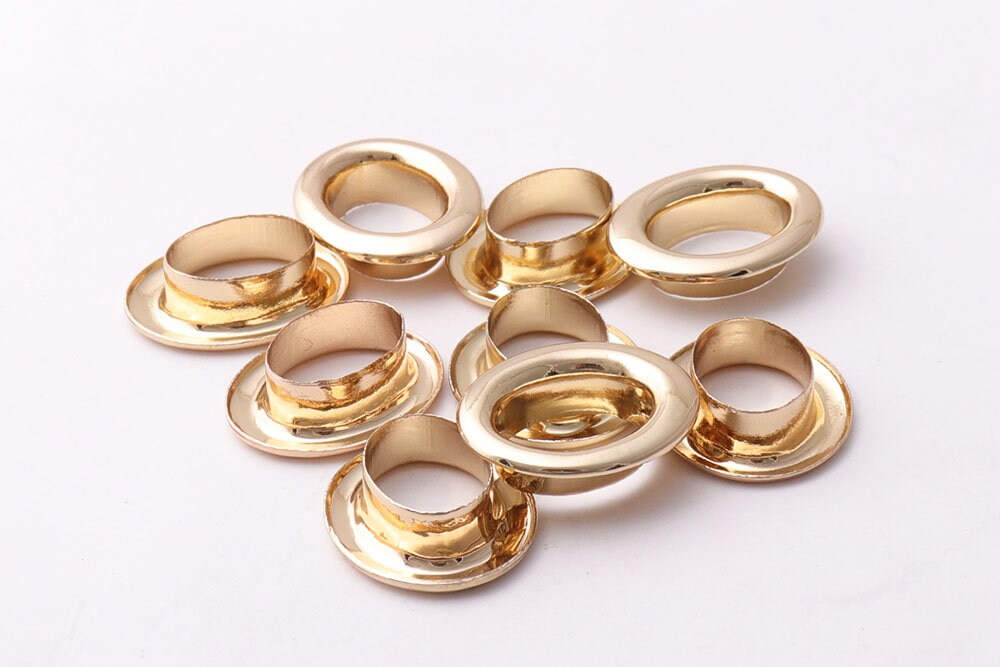 20set Gold Grommets Eyelets with Washers oval shaped eyelets Etsy