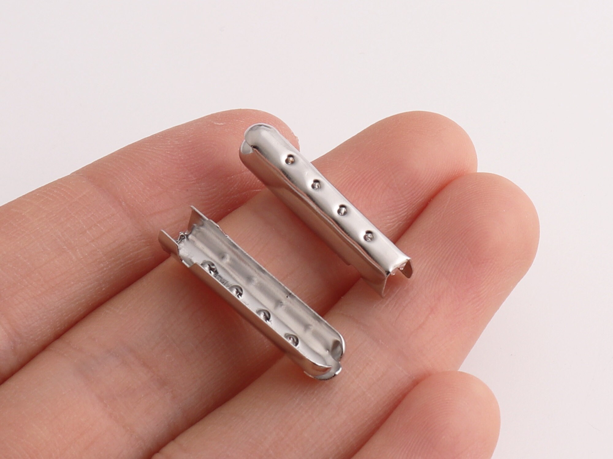 Ribbon End Clamps Cord Crimp End Crimp Fasteners Ribbon Crimp Etsy