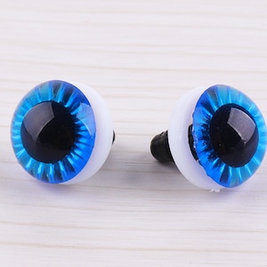 5pairs Blue Safety Eyes 15mm Toy Safety Eyes Amigurumi Eyes Plastic Eyes Round safety eye Animal eyes Doll Eyes With Washers